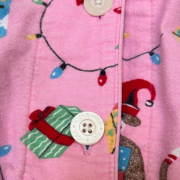 Nick & Nora Pink Festive Pajama Set - Picture 6 of 8